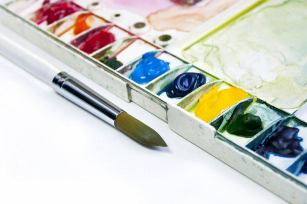 水彩调色板图片下载