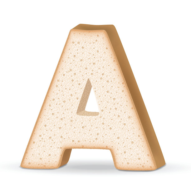 3d吐司字母A图片下载