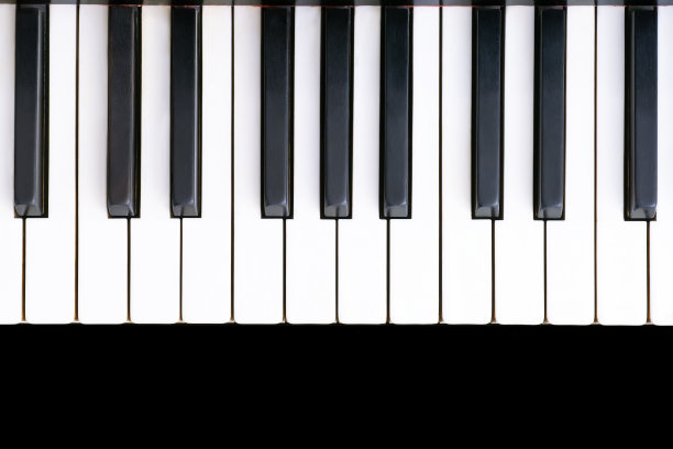 古钢琴键盘图片下载