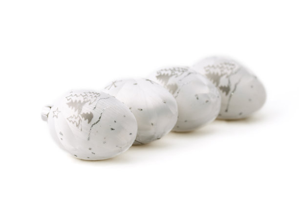 白色背景上的圣诞装饰图片下载