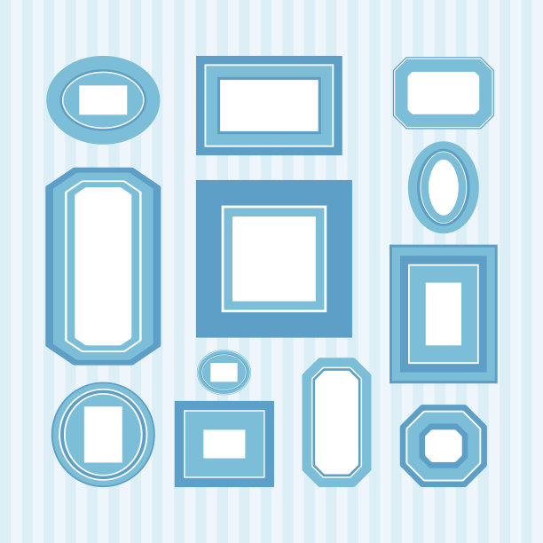 一套黑白镜框图片下载