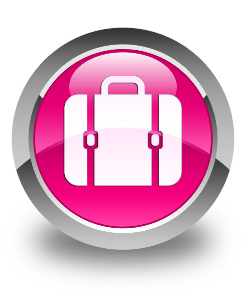 包图标亮粉色圆形按钮图片下载