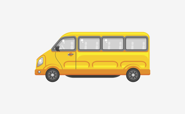 小型公共汽车侧面图片下载