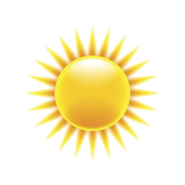 太阳图标孤立在白色矢量素材图片