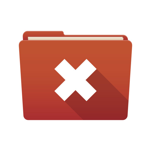 带有x符号的文件夹图标图片下载