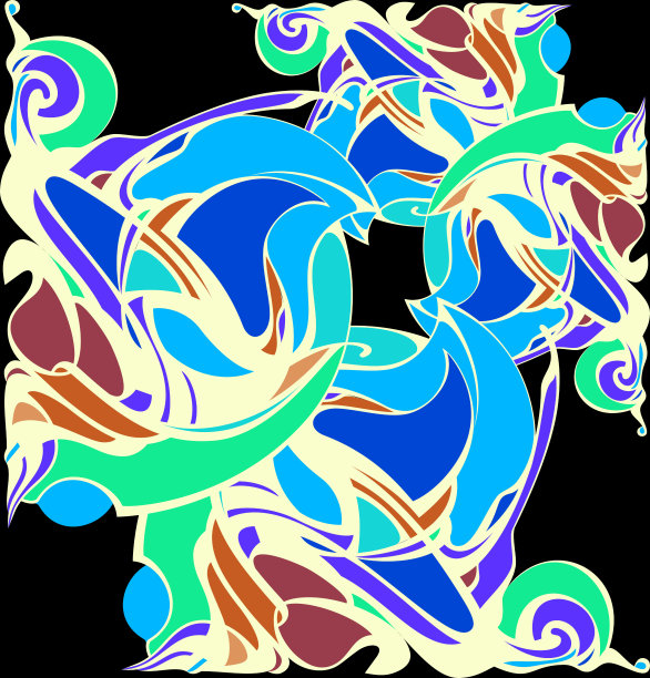 曼荼罗。装饰花边图案，复古装饰有许多重叠的细节图片下载