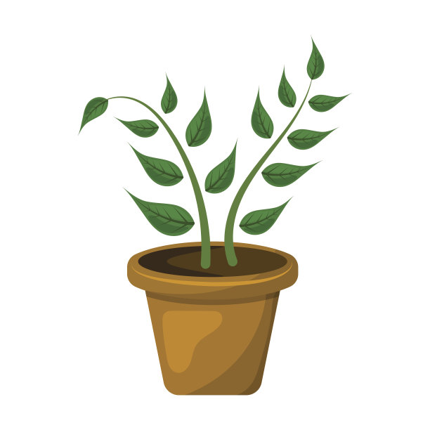 室内植物彩色图标图片下载