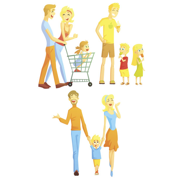 家庭周末插图图片下载