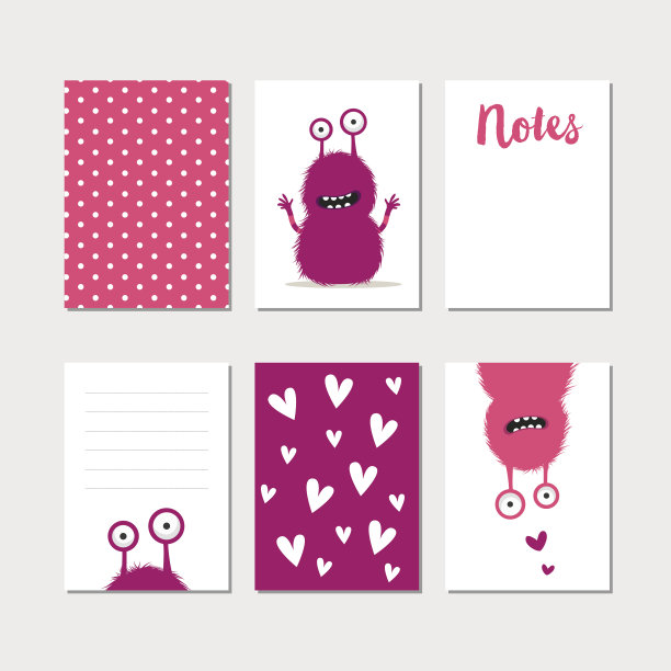 可爱怪物卡套图片下载