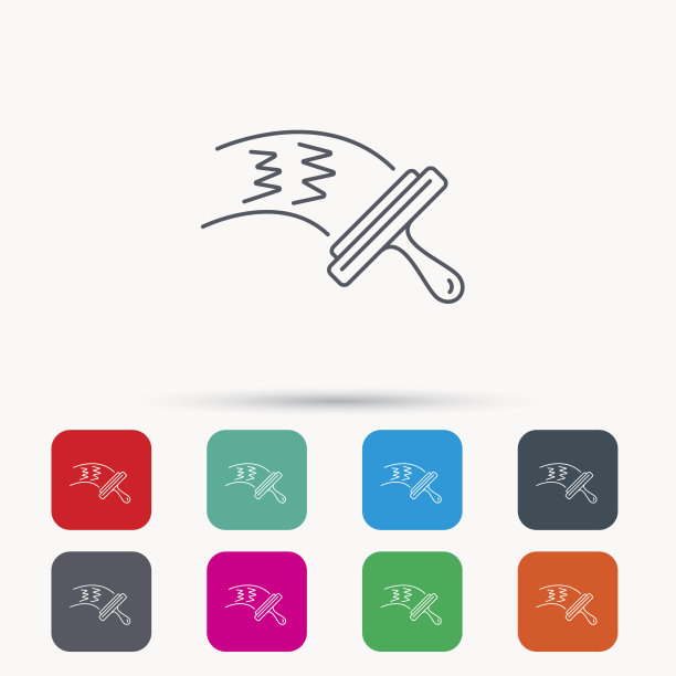 洗窗户图标。清洁的迹象。图片下载