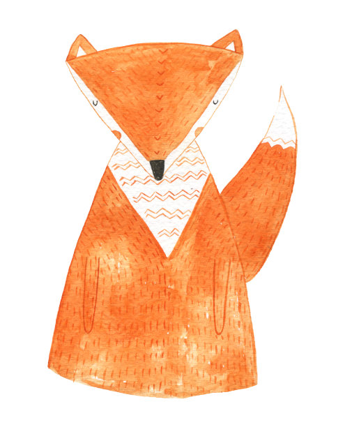 福克斯水彩图片下载