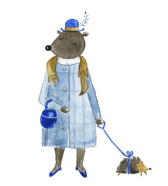 熊夫人水彩图片下载