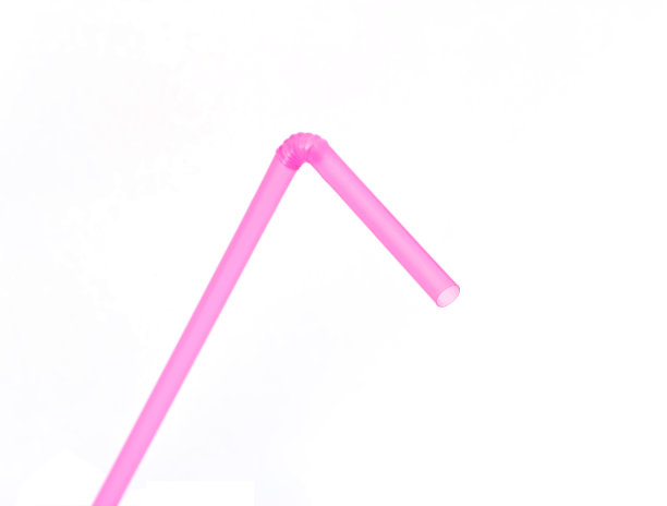 孤立地饮用白色背景的粉红色吸管图片下载