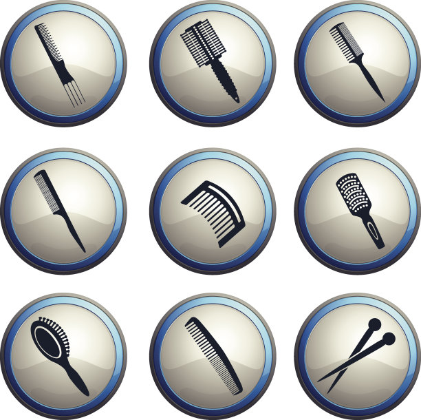 梳子轮廓图标图片下载