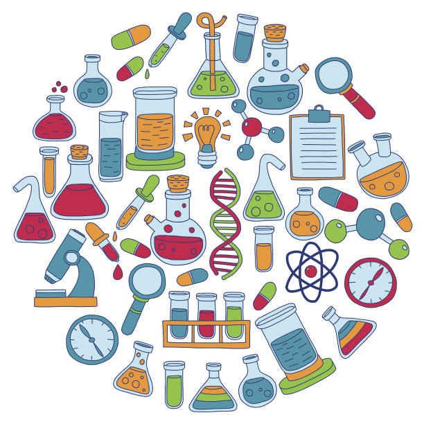 化学药理学自然科学矢量涂鸦集图片下载