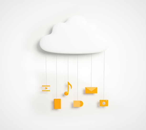 云服务概念与社交媒体图标图片下载