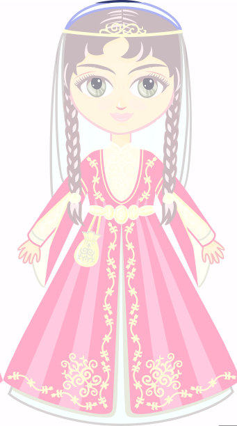 那个穿车臣衣服的女孩。历史的衣服图片下载