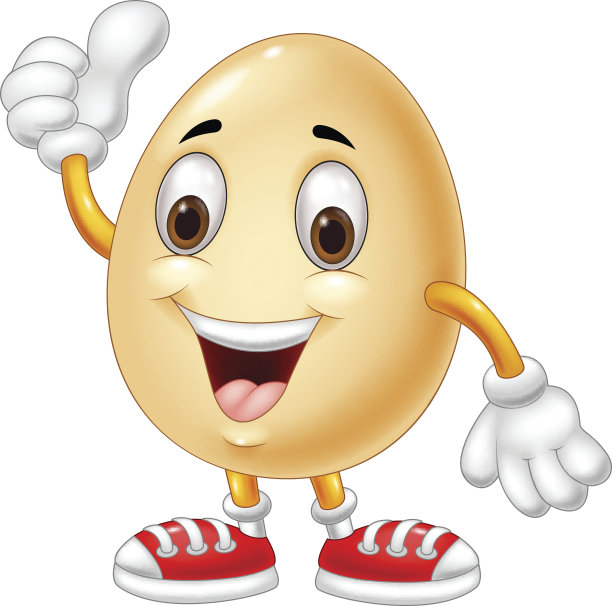 卡通彩蛋竖起大拇指图片下载