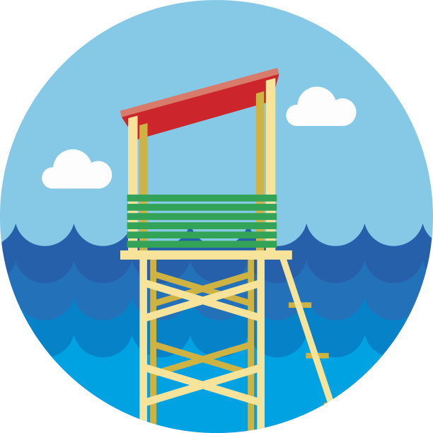 救生员塔图标。夏天。假期图片下载