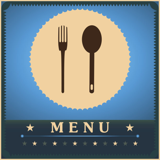 餐厅菜单卡设计模板。图片下载