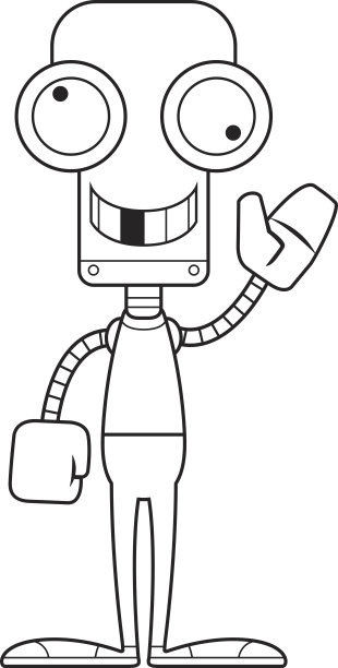 卡通愚蠢的机器人图片下载