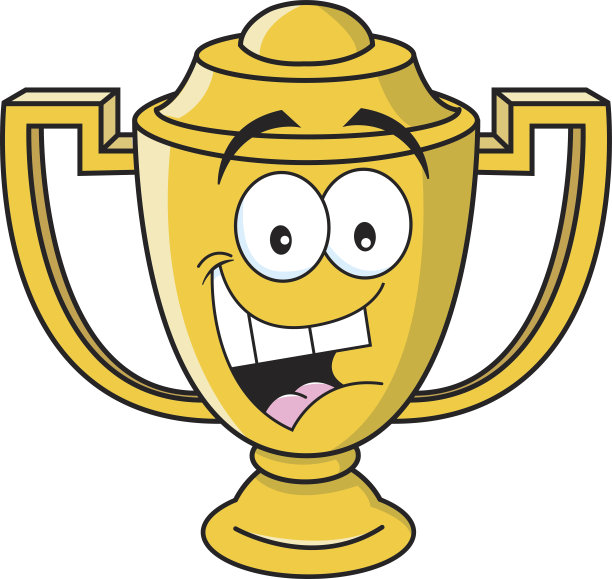 卡通微笑奖杯图片下载