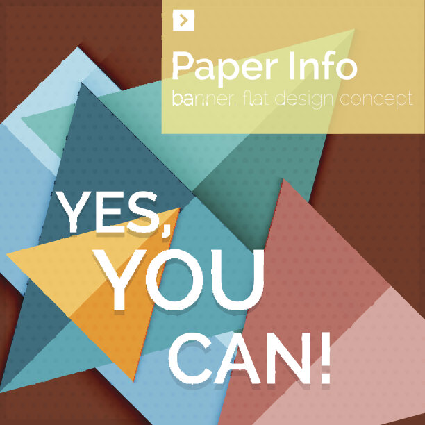 平面设计方形横幅与口号图片下载