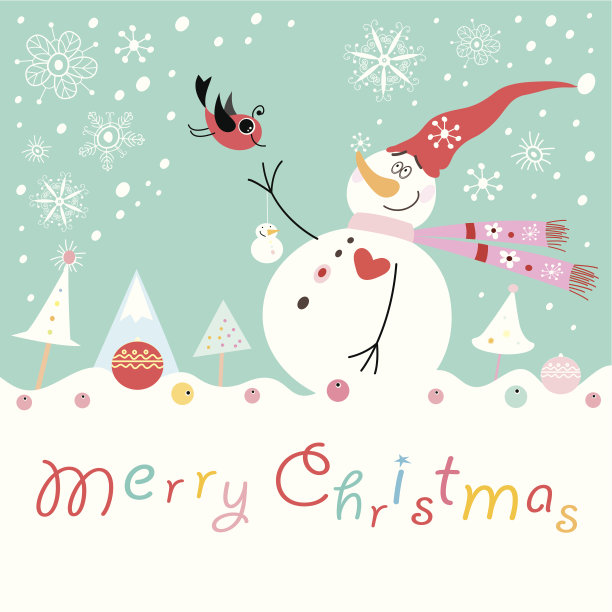 有圣诞老人的圣诞贺卡图片下载