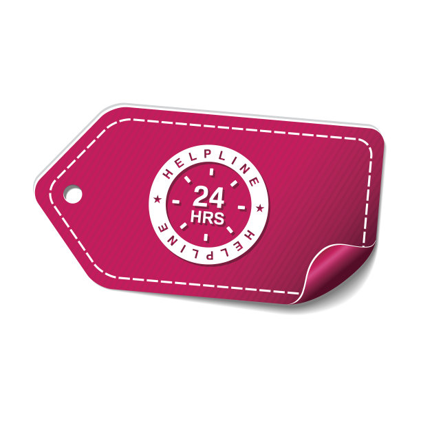 24小时服务热线粉色矢量图标设计图片下载