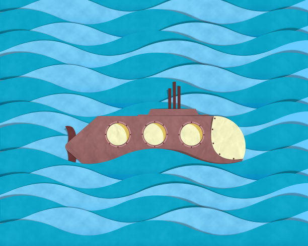 在蓝色的海面上潜水。图片下载