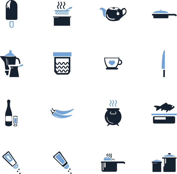 食物和厨房图标集图片下载