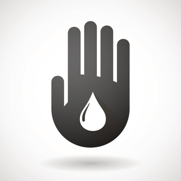 黑手图标与燃料下降图片下载