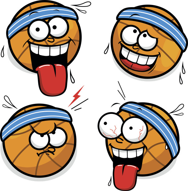 篮球卡通面孔图片下载