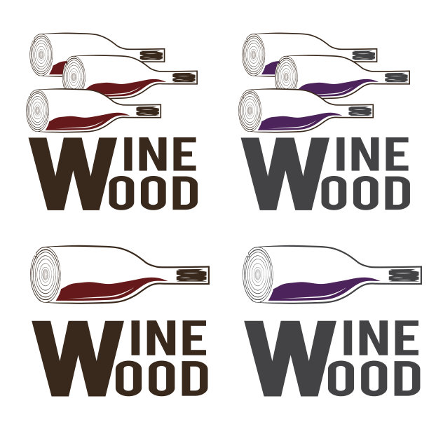 葡萄酒木材概念矢量设计模板图片下载