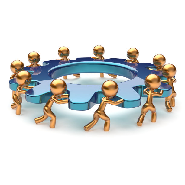 团队合作社区伙伴关系电源业务流程图标图片下载