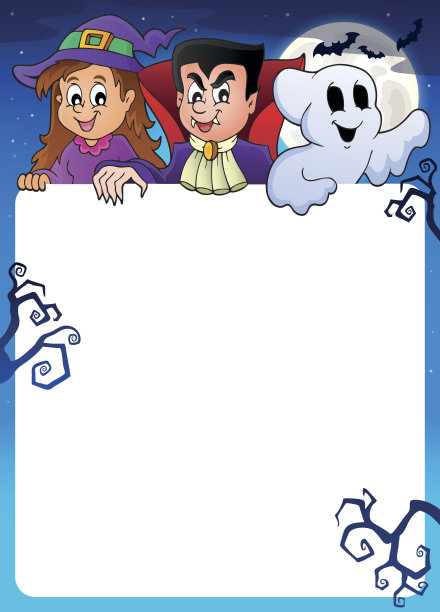 框架与万圣节人物主题1图片下载