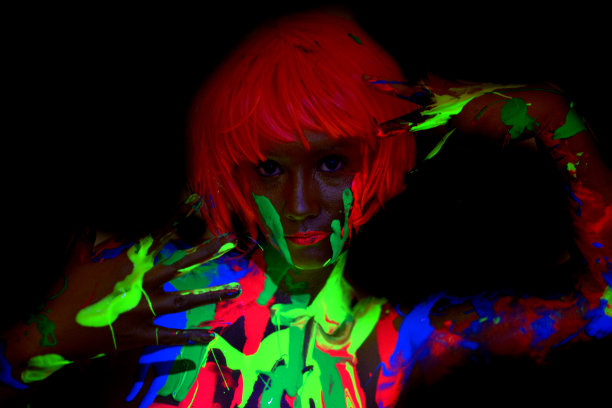 紫外线人体彩绘图片下载