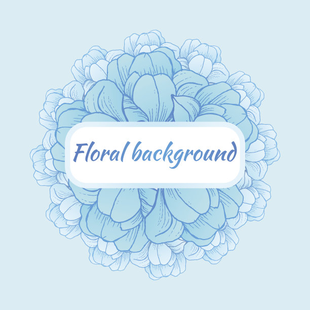 美丽的卡片与不同的花的圆形花环图片下载