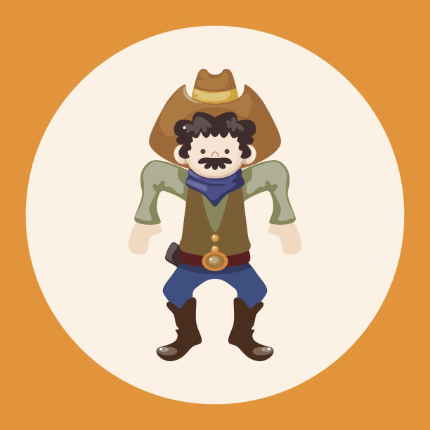 牛仔的主题元素图片下载