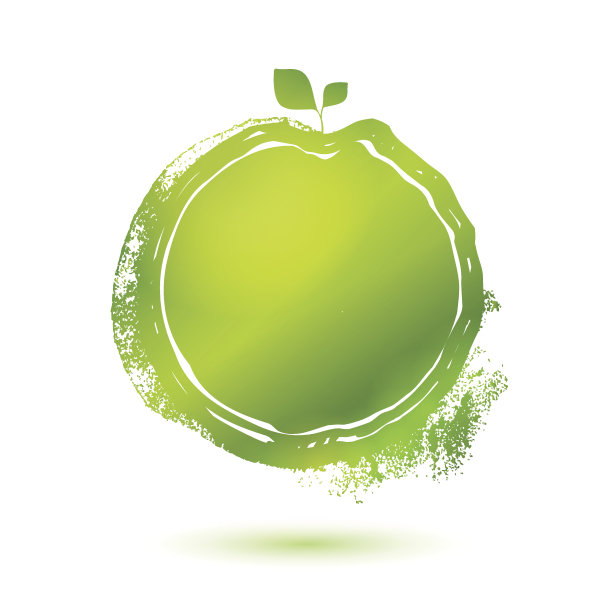 绿色邮票菜单标签素材图片