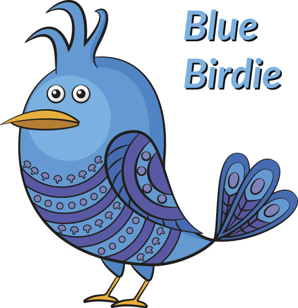 蓝色的有趣的鸟图片下载