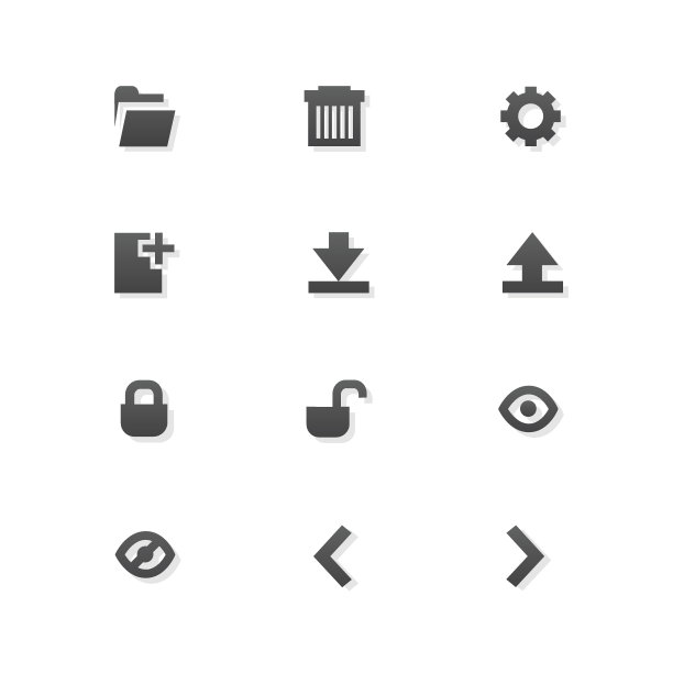 灰色的web应用图形编辑器工具图标上的白色背景图片下载