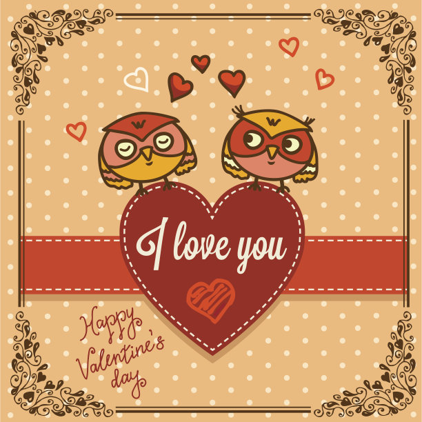 可爱猫头鹰背景图片下载