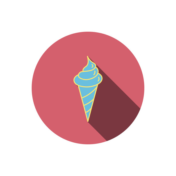 冰淇淋图标。华夫筒甜点。图片下载
