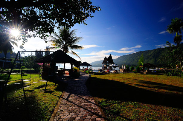 toba湖，samosir岛的禁忌小屋图片下载
