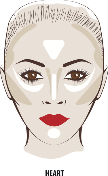 轮廓和突出的化妆。图片下载