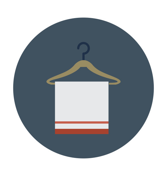 毛巾衣架彩色矢量图标图片下载