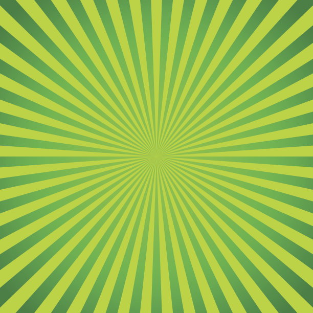 绿色矢量背景的径向线。漫画书素材图片