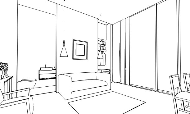 室内的草图图片下载