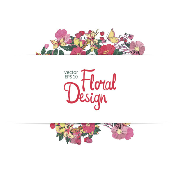 花的矢量边界图片下载